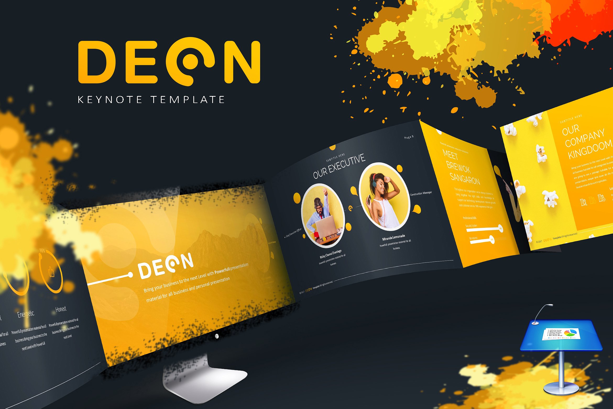 素材库下午茶：时尚富有激情的多功能keynote幻灯片演示模版插图