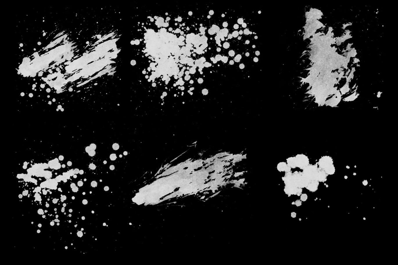 墨水飞溅泼墨图案纹理PS笔刷v6 Splatter Stamp Photoshop Brushes Vol. 6插图(1)