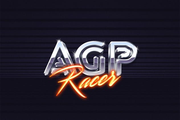 80年代复古风格3D立体PS字体样机模板v2 80’s Style Text Mockups V2插图(5)