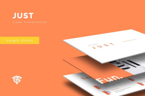 极简主义企业服务介绍素材库精选谷歌演示模板 Just Clean – Google Slides