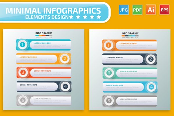 要点说明/重要特征信息图表矢量图形素材库精选素材v8 Infographic Elements Design