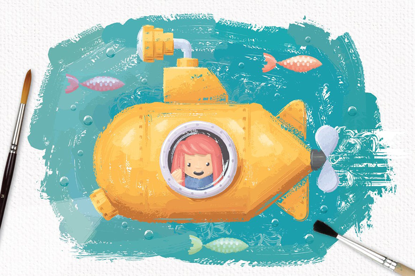 高品质油画质感AI画笔笔刷 Outstanding Oil Paint Brushes插图(2)