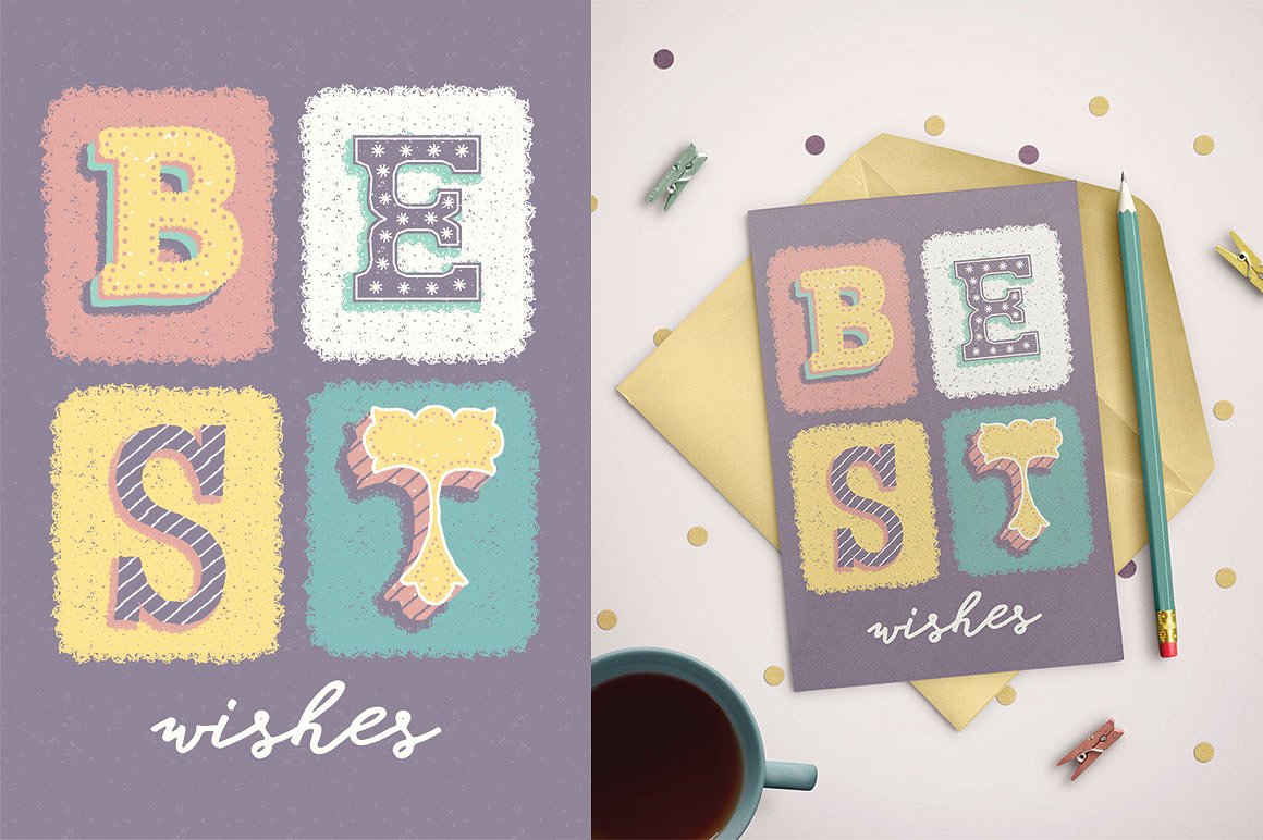 铅笔手绘风格图层样式 The Hand-drawn Pencil Type Tool Kit插图(2)