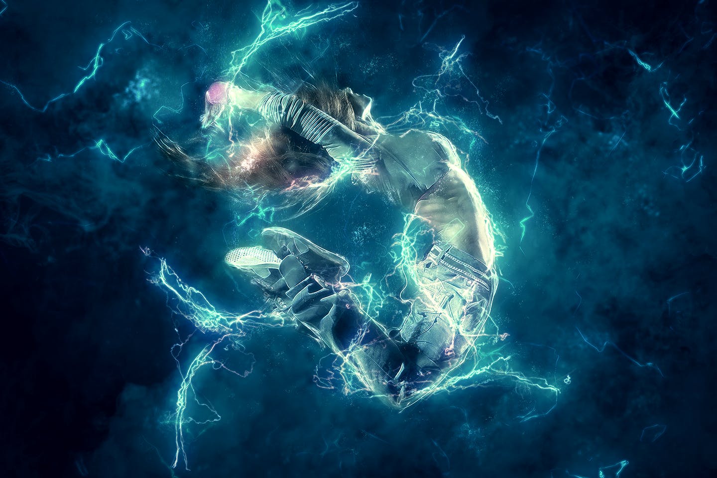 炫酷闪电能量环绕特效PS动作 Impulse CS4+ Photoshop Action插图(3)