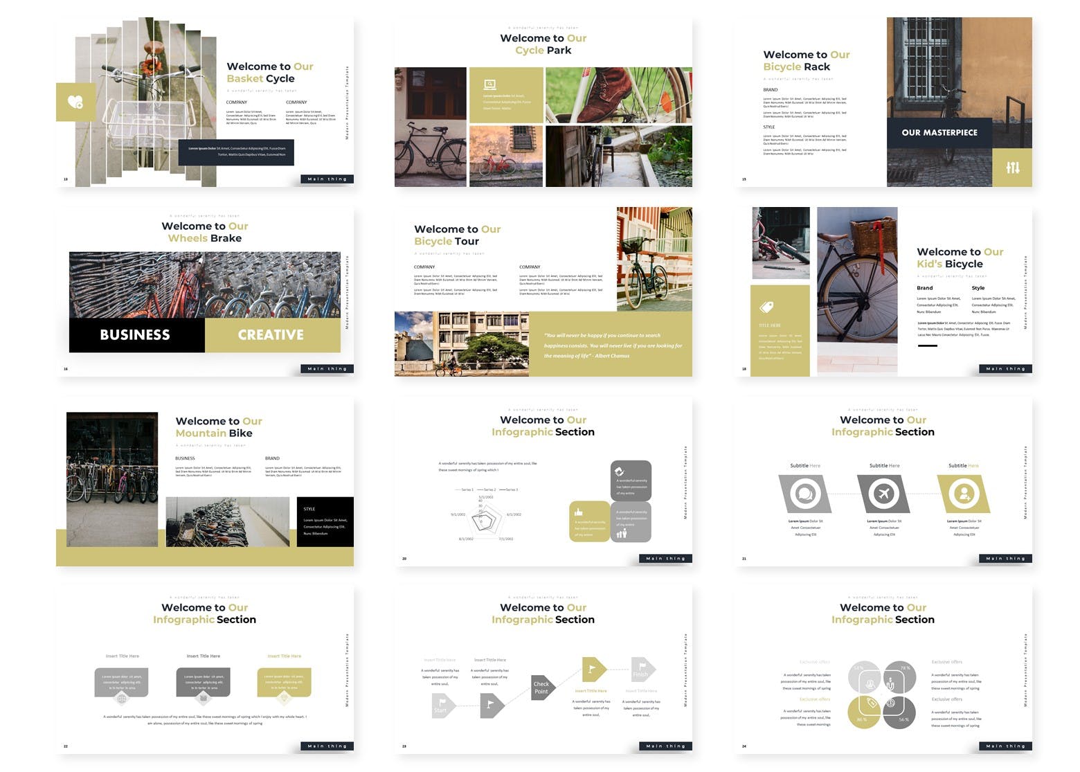 自行车公司介绍谷歌幻灯片模板素材 Cycle – Google Slides Template插图(2)