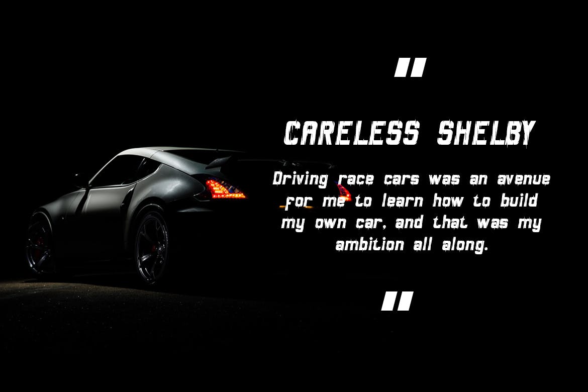 独特动感艺术风格英文无衬线字体素材库精选 Escalated – Fast Motorsport Racing Font插图(2)