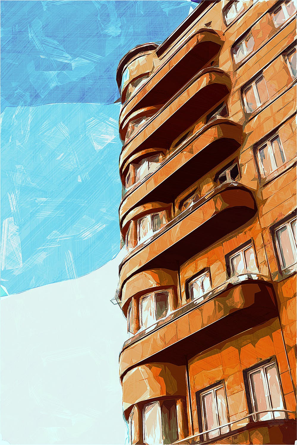 色块画法印象派素描效果PS动作 Concepter – Plein Air Sketch Photoshop Action插图(2)