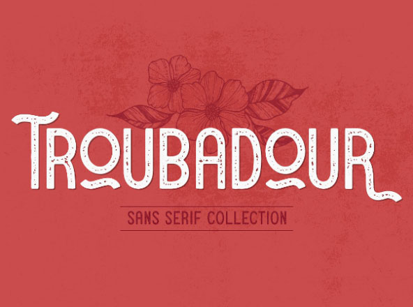 创意英文无衬线字体下载 Troubadour Font Collection