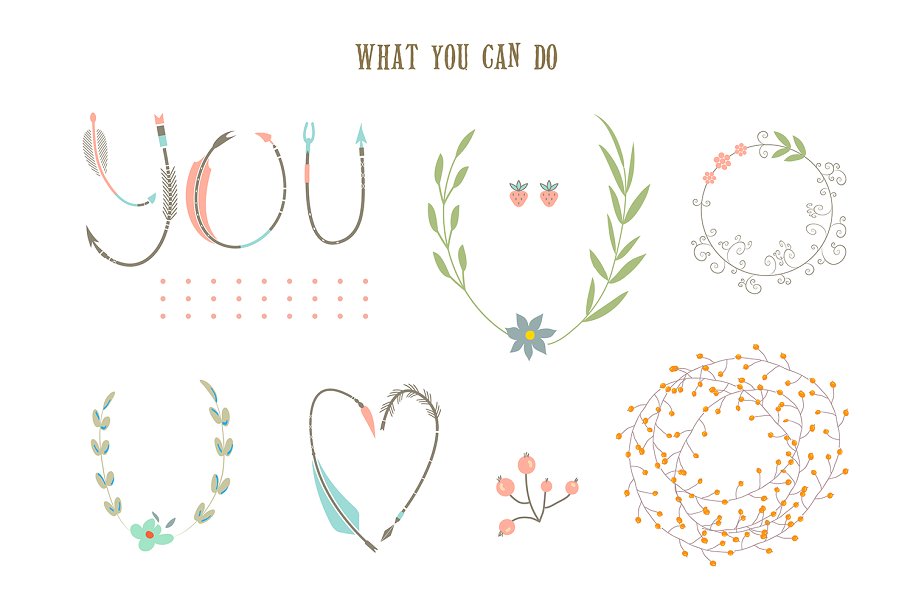 分享100个Illustrator装饰画笔 100 decor brushes for for AI插图(2)