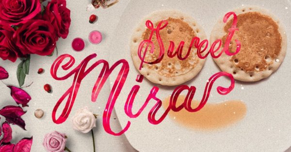 水彩丝带花饰手写英文字体下载 Mira &amp; graphic watercolor &amp; swirls