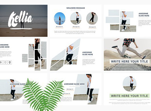 时尚动感PPT模板下载 Kellia[pptx]