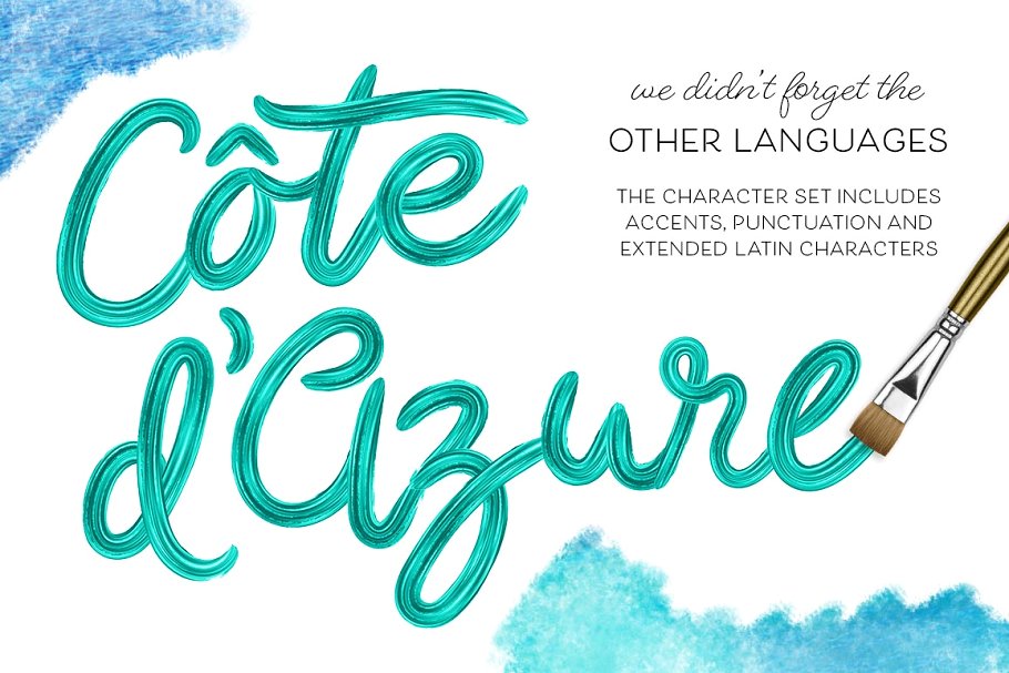 华丽的手写图形字体&PS字体笔刷 Fat & Fabulous: Graphic Brush Script插图(8)