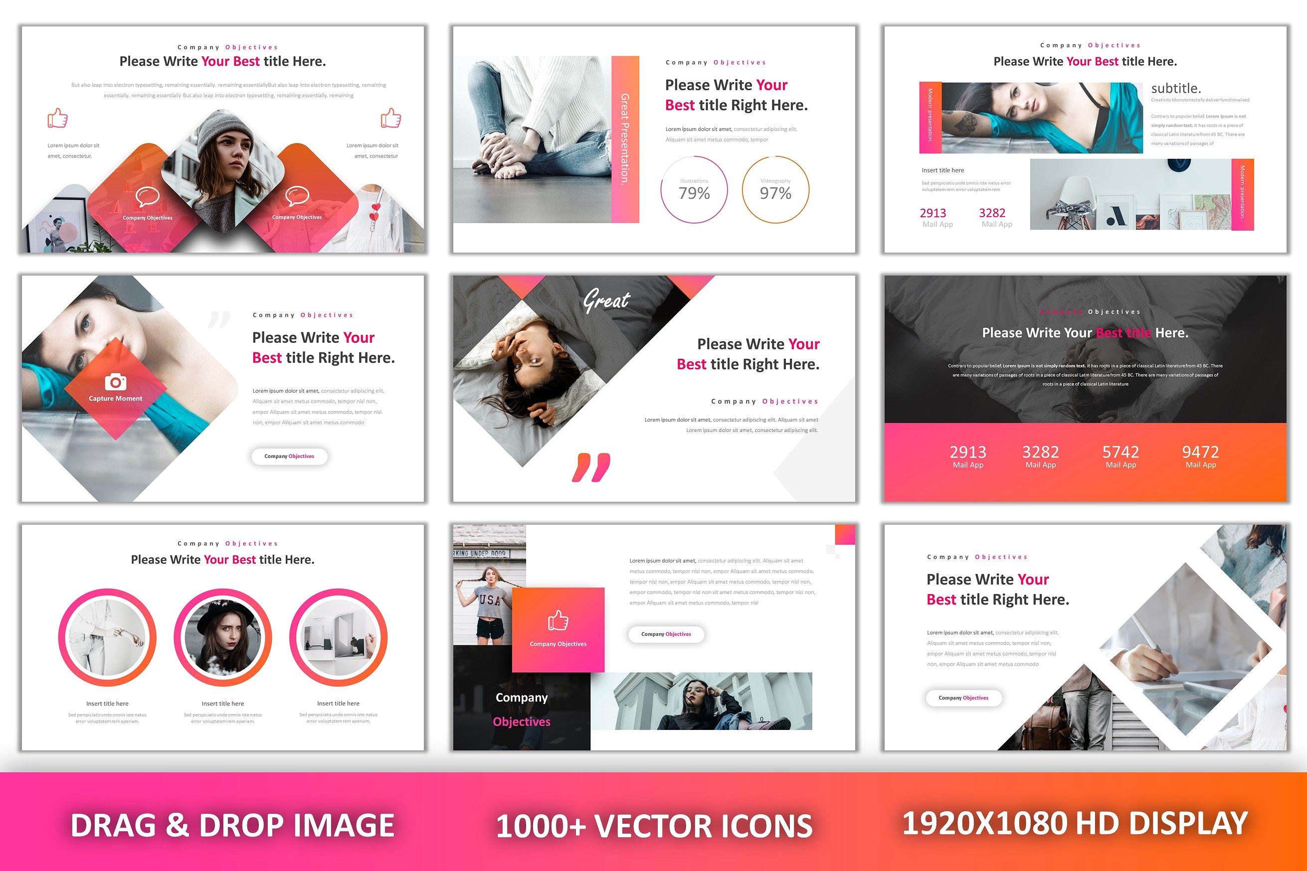 现代创意独特布局的PPT模板下载 Great Modern Creative Powerpoint [pptx]插图(3)