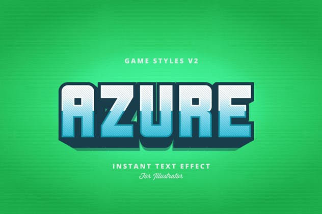 创意游戏字体设计特效AI图层样式v2 Game Styles for Illustrator V2插图(9)