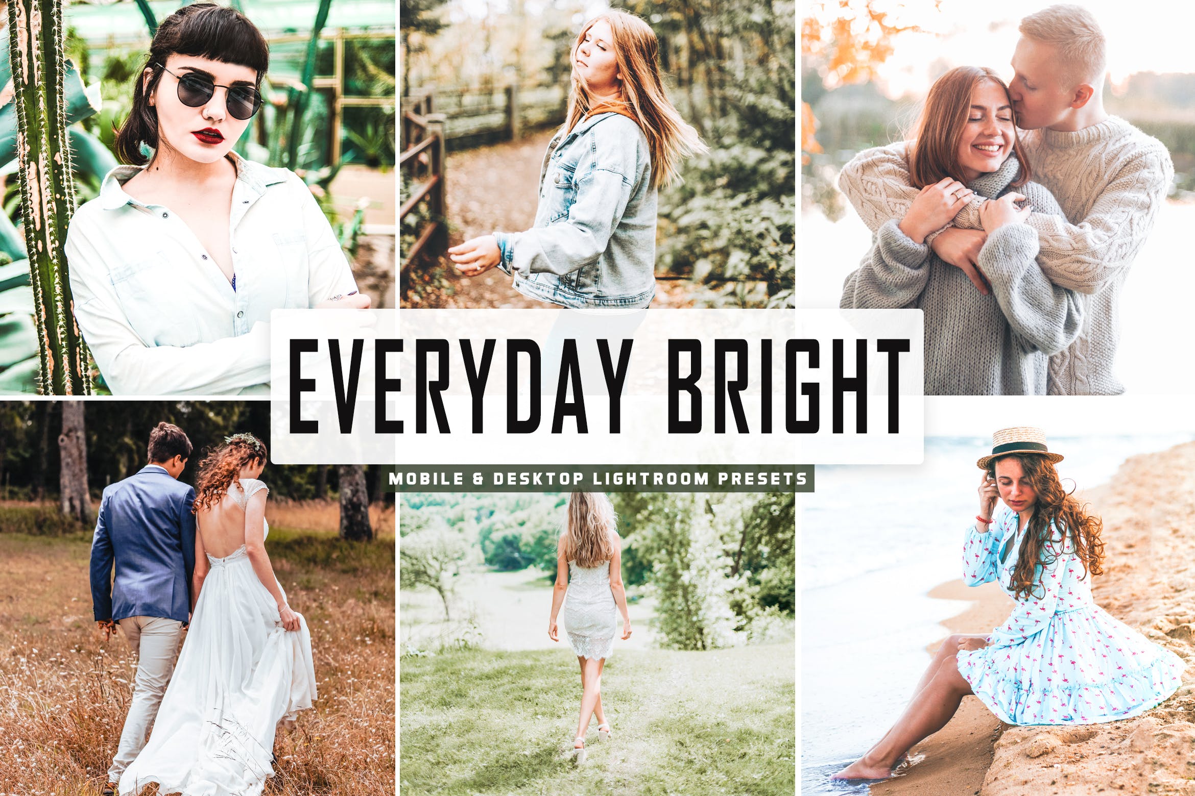 小清新人像摄影作品肤色增强调色滤镜素材库精选LR预设v2 Everyday Bright Pro Lightroom Presets V2插图