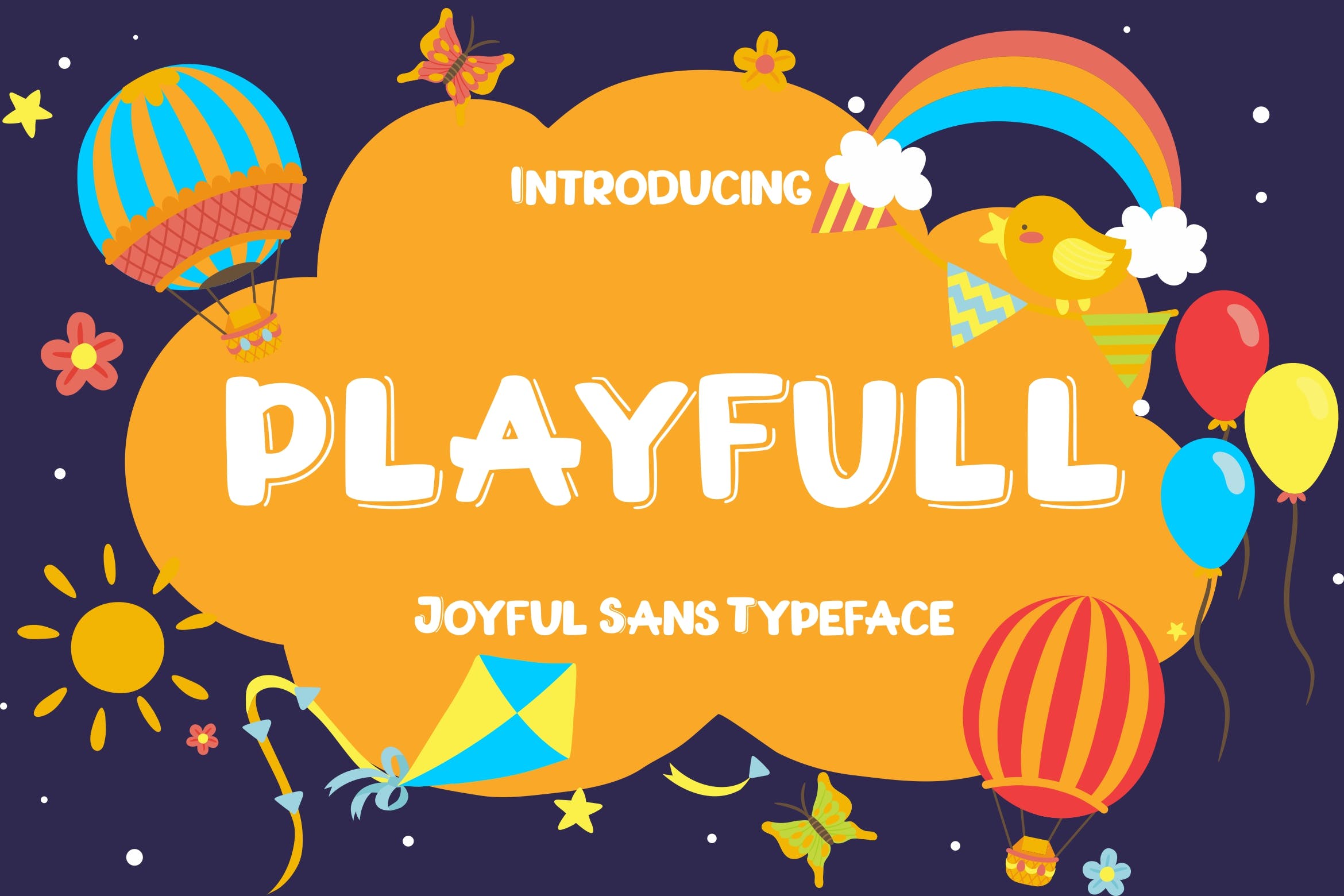 儿童主题设计绝配英文卡通可爱风格无衬线字体 Playfull Joyful Sans插图