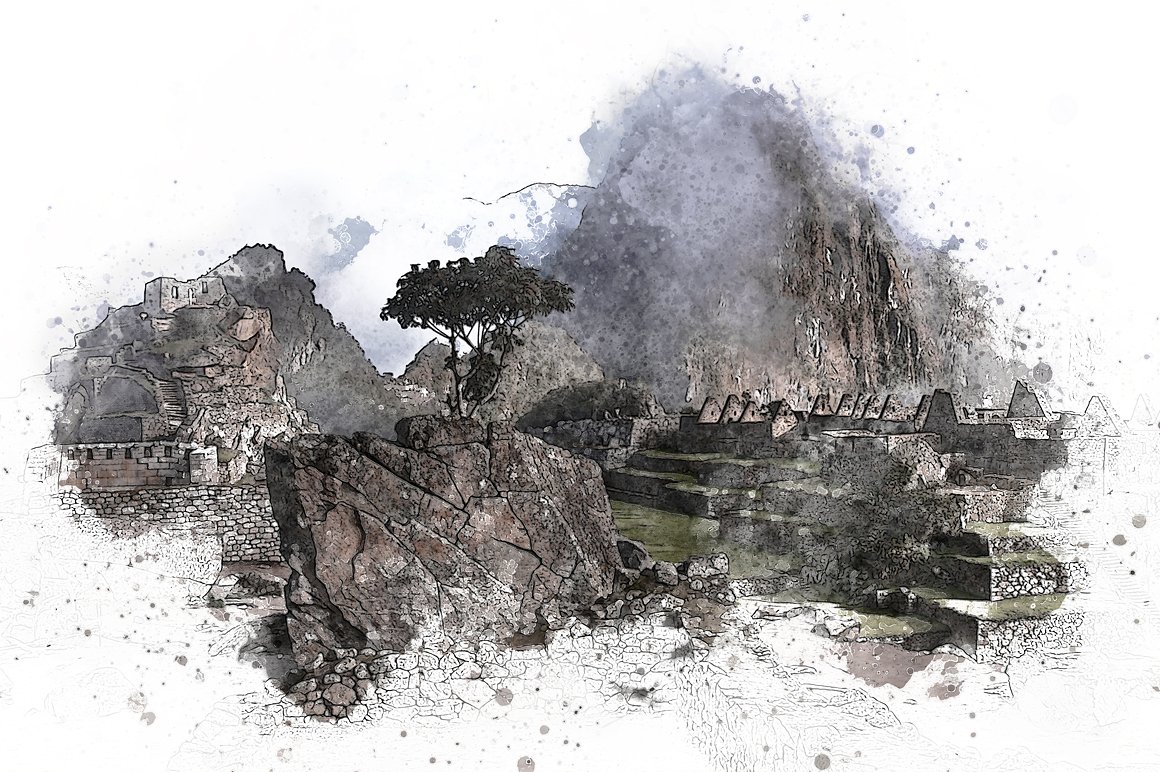 精美多彩水墨画PS动作 Artist Studio Watercolor Actions插图(9)