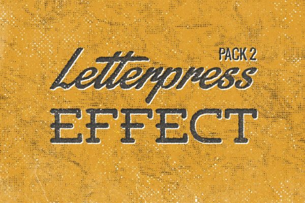 复古风格凸版印刷纹理PS图层样式