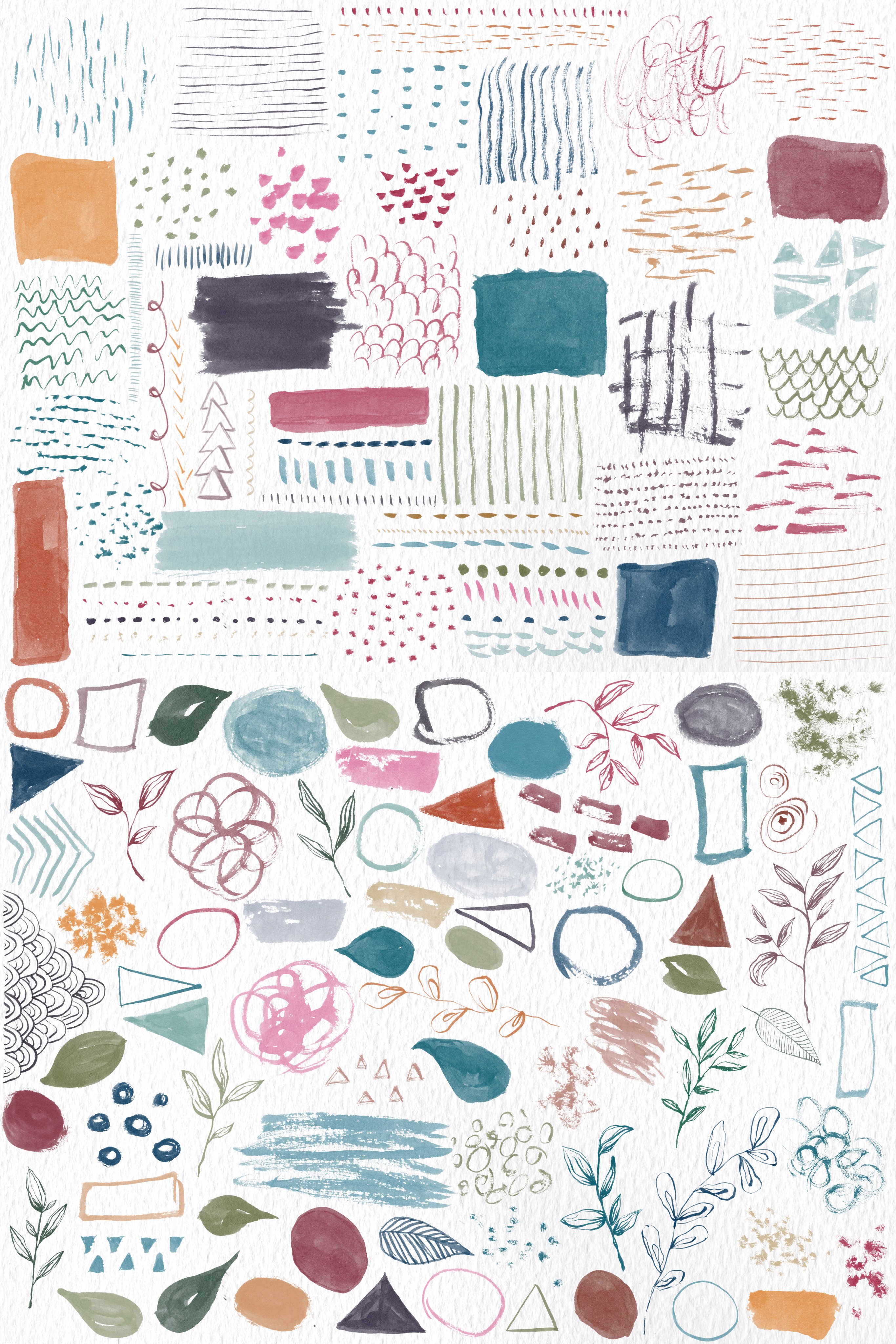 墨水素描图案&图案印章Procreate笔刷 Inky Abstract Procreate Brushes插图(9)