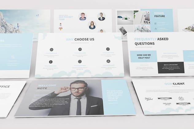 云计算&SEO信息技术服务业务介绍PPT模板 Hosting and SEO Powerpoint Template插图(8)