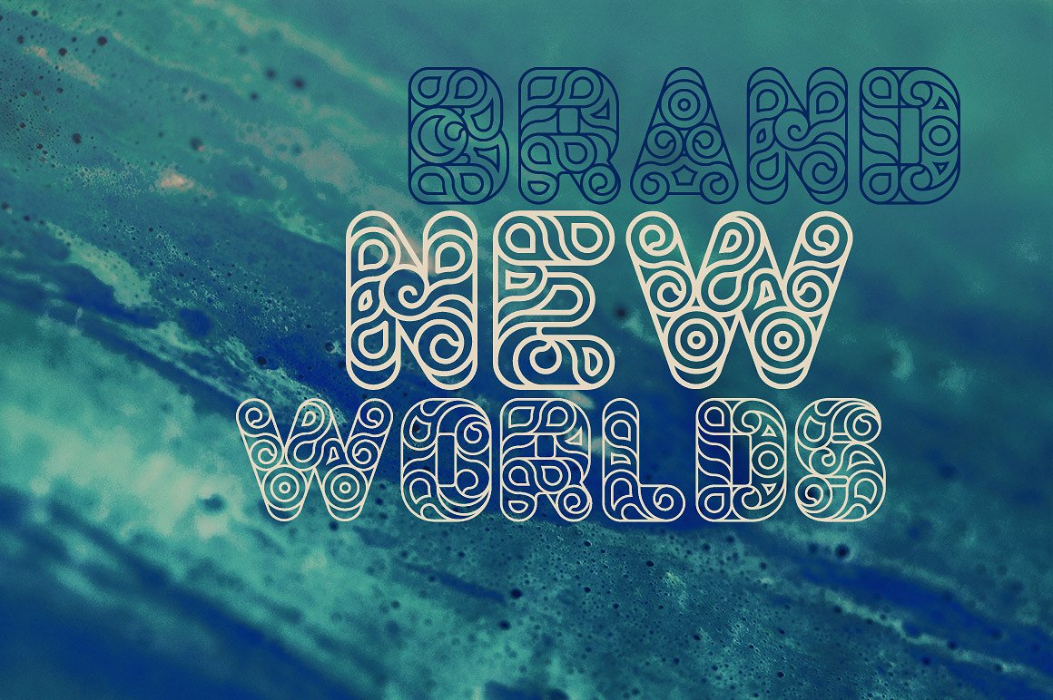 复古纹理镂空创意字体 Conello – Display Font插图(2)