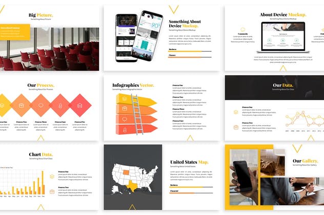 金融行业适用的酷黑背景现代风格Keynote幻灯片模板 Bizzi – Modern Business Keynote Template插图(3)