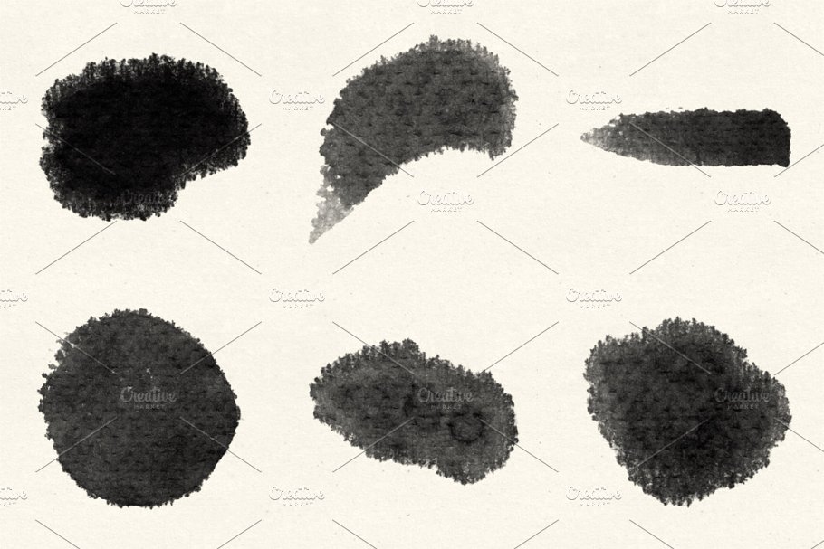 水彩画笔纹理PS笔刷包v4 Watercolor Strokes Brush Pack 4插图(1)