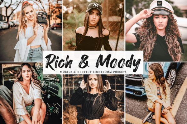 婚礼和生活照片后期加工处理LR预设下载 Rich &amp; Moody Mobile &amp; Desktop Lightroom Presets