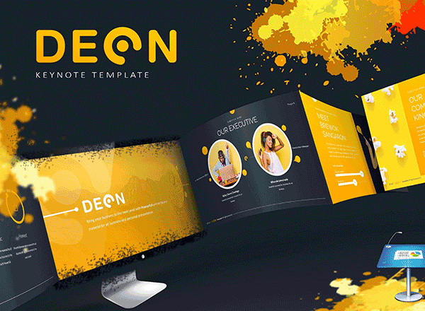 素材库下午茶：时尚富有激情的多功能keynote幻灯片演示模版