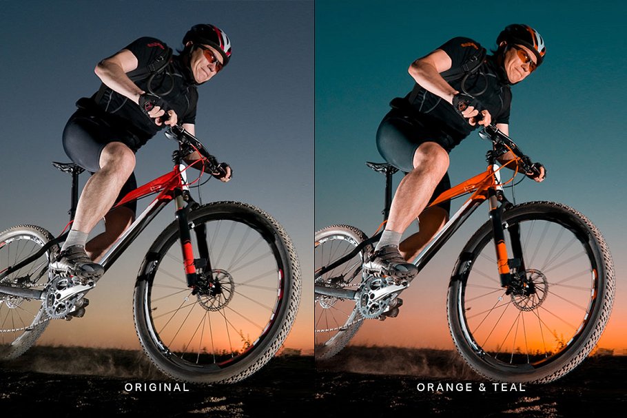 橙色和茶色调色滤镜LR预设 Orange Teal Lightroom Presets + LUTs插图(3)
