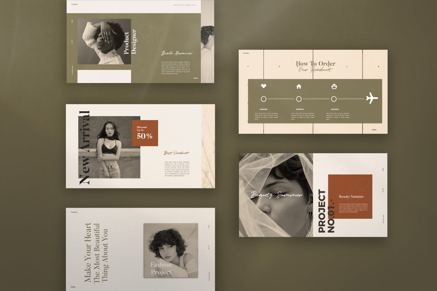 时尚企业创意多用途Lookbook风格素材库精选谷歌演示模板 LAXURY – Lookbook Fashion Google Slide Creative插图(7)