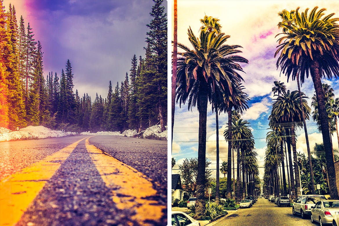 25款实用的梦幻漏光特效照片处理PS预设v1 Light Leaks Vol. 1 – 25 Photoshop Presets插图(5)