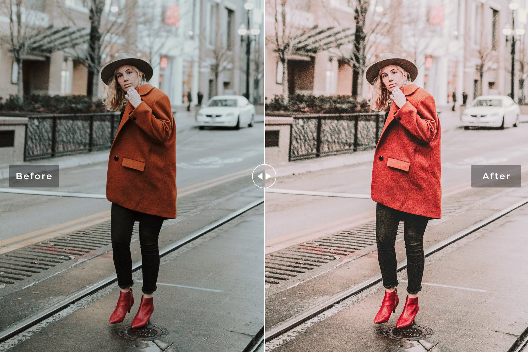 低对比度玫瑰粉红色明亮温暖色Lightroom预设 Rust & Roses Mobile & Desktop Lightroom Presets插图(5)