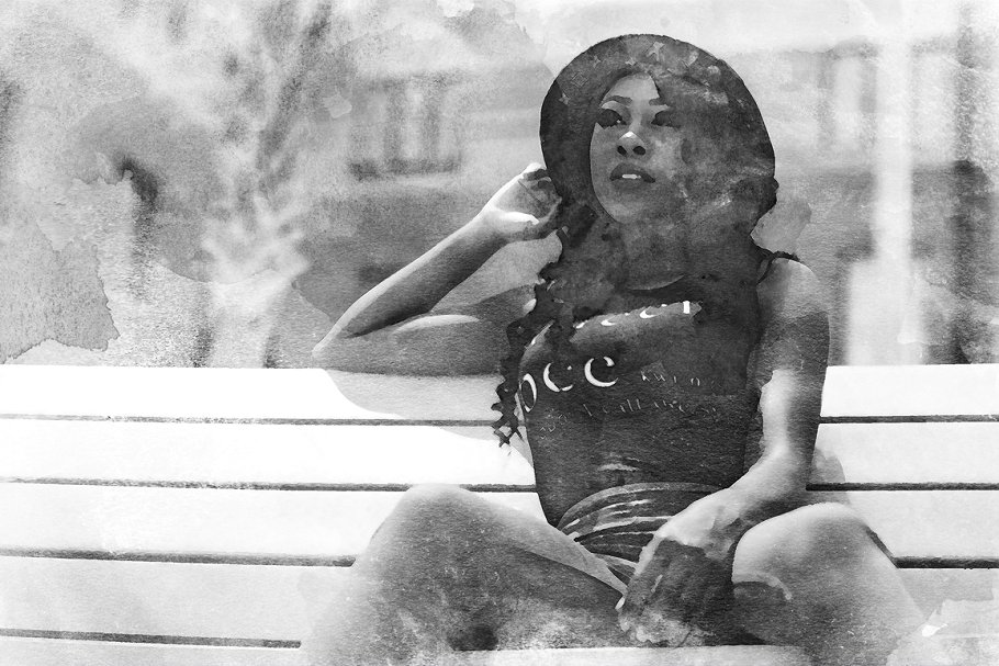 水彩绘画设计PS动作套装v3 Watercolor Painting Studio Vol. 03插图(7)