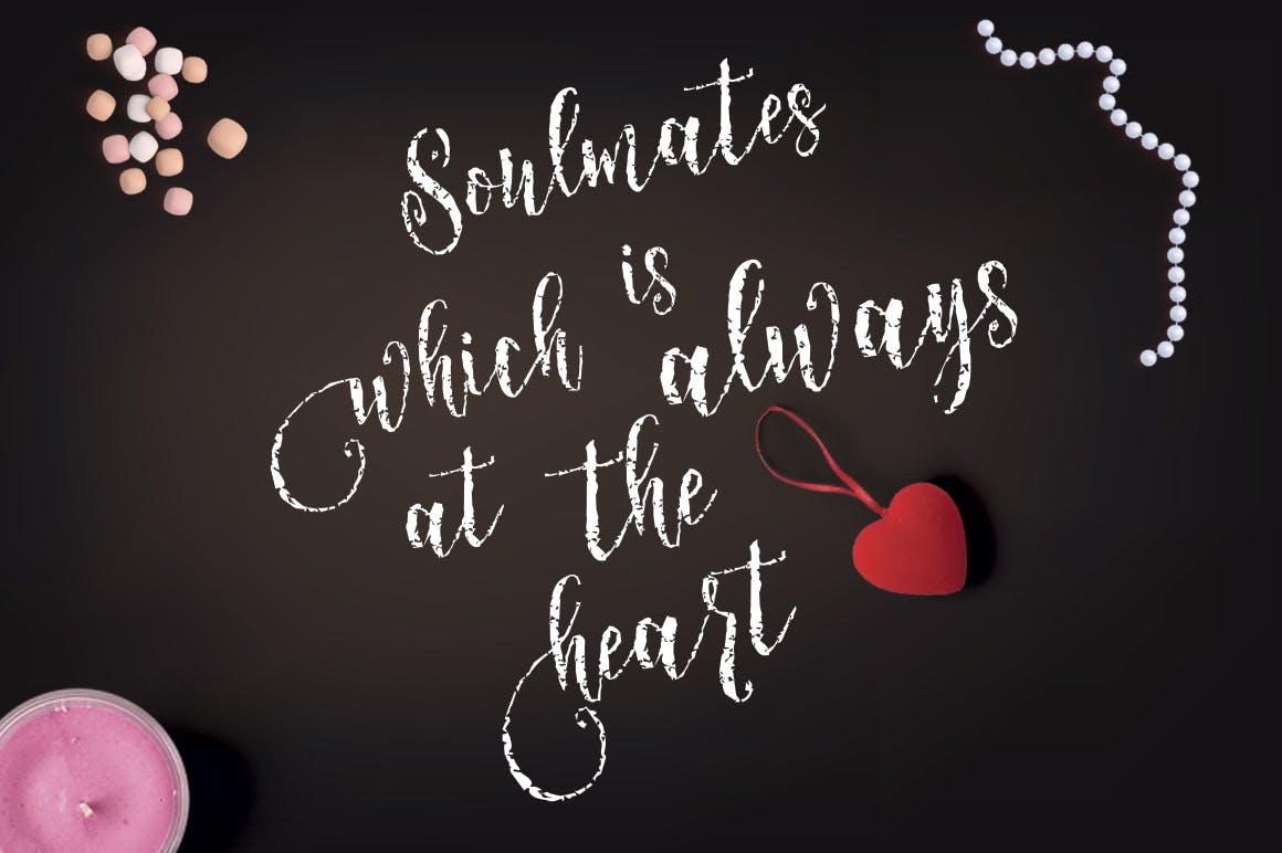 仿珍珠项链英文笔刷艺术字体下载 Arillyoni Brush插图(4)