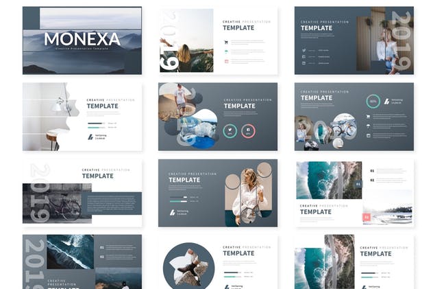企业品牌宣传Keynote幻灯片模板 Monexa – Keynote Template插图(1)