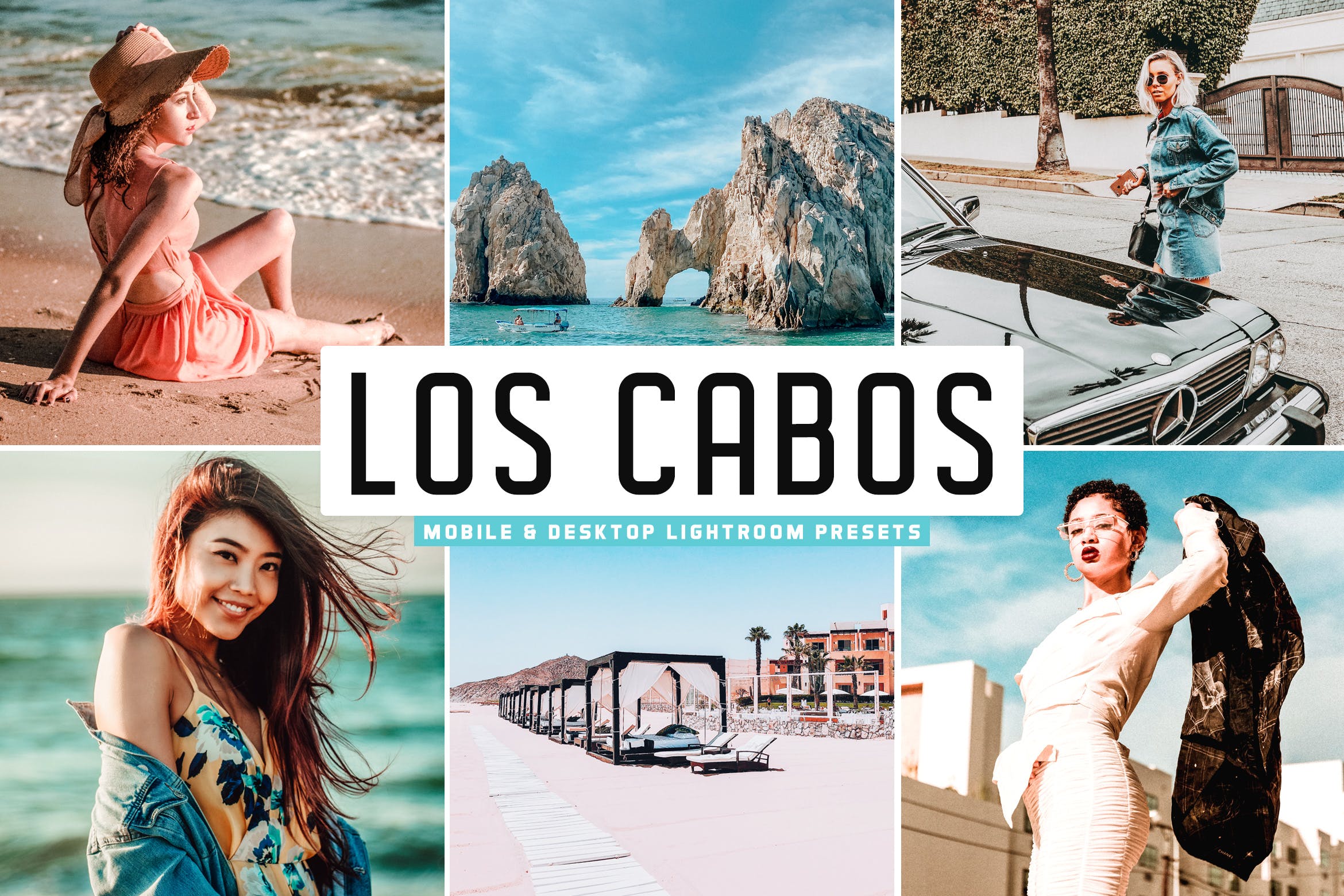 照片后期加工对比度&色调调整Lightroom预设 Los Cabos Mobile & Desktop Lightroom Presets插图