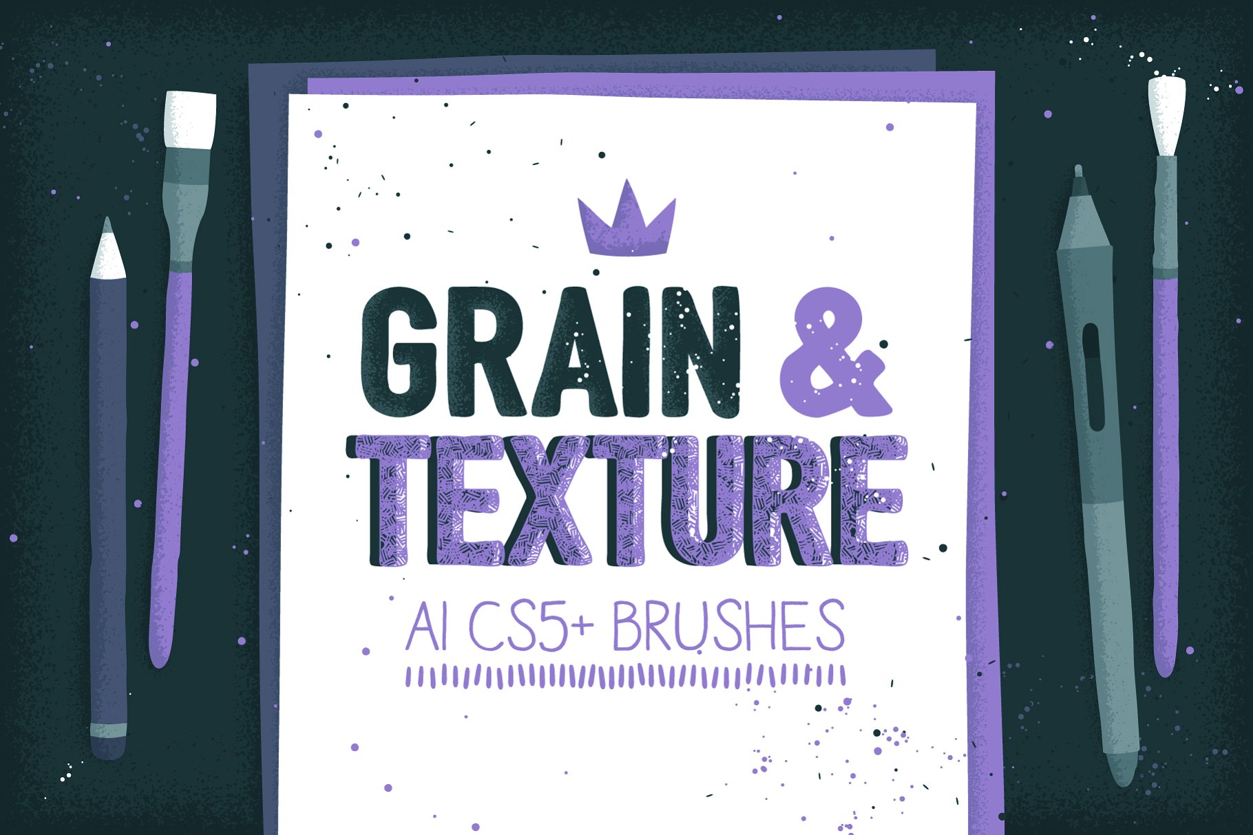 54款粒子/纹理&喷墨AI笔刷 Grain and texture AI brushes插图