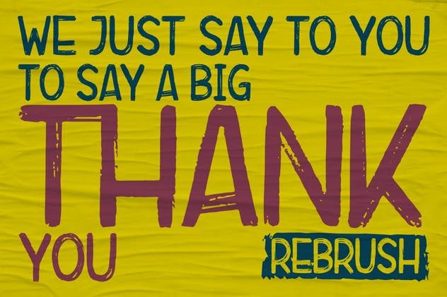 真实画笔笔刷英文书法无衬线字体 Rebrush Typeface插图(7)