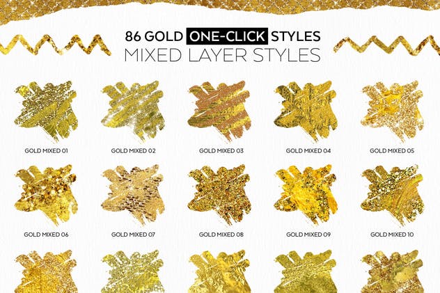 金漆闪闪图层样式、PS笔刷&纹理合集（1） Golden Planet for Photoshop插图(3)