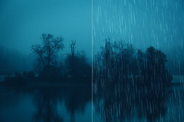 50款高分辨率雨水PS笔刷 50 Rain Photoshop Brushes插图(4)