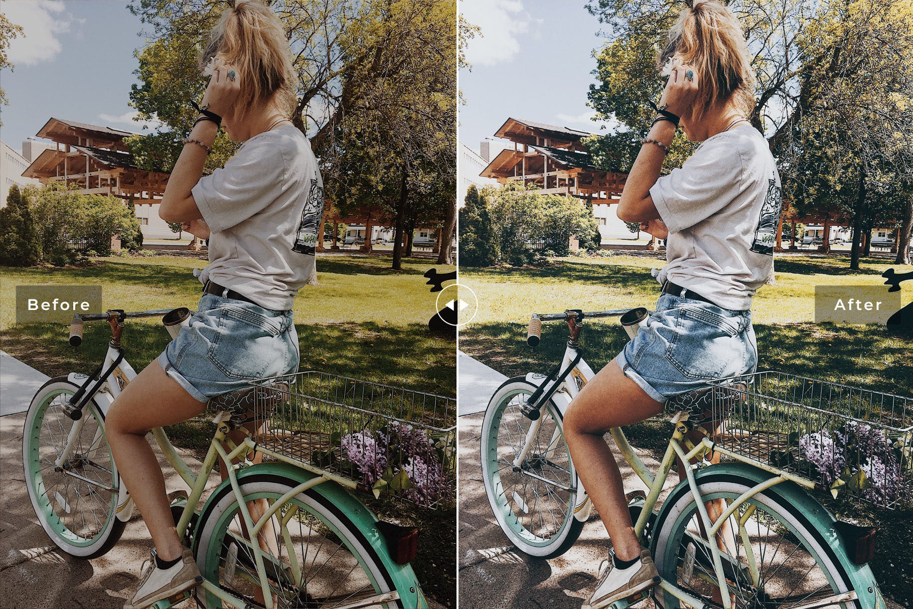 美丽自然通透褪色色调照片滤镜Lightroom预设 Hippie Mobile & Desktop Lightroom Presets插图(3)