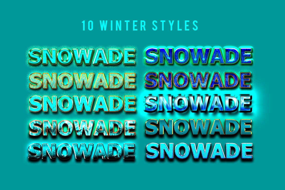 照片添加冬天雪花冰霜氛围特效素材库精选PS动作 Winter Pack Photoshop Action插图(4)