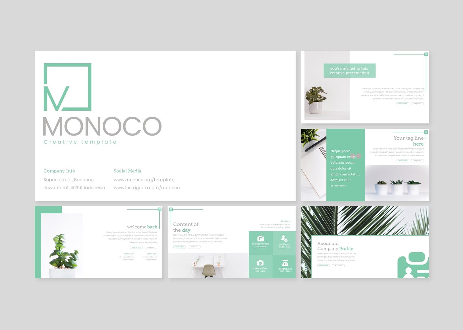 高端数码产品开发企业简介谷歌幻灯片模板 Monoco – Google Slides Template插图(1)