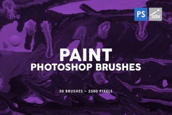 30款油漆手工纸张纹理肌理PS笔刷v3 30 Paint Texture Photoshop Brushes Vol. 3