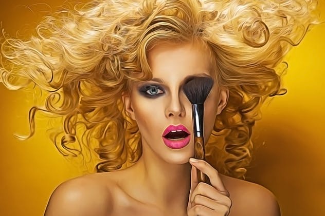 逼真人物油画效果一键生成PS动作 Oil Paint Photoshop Action插图(9)