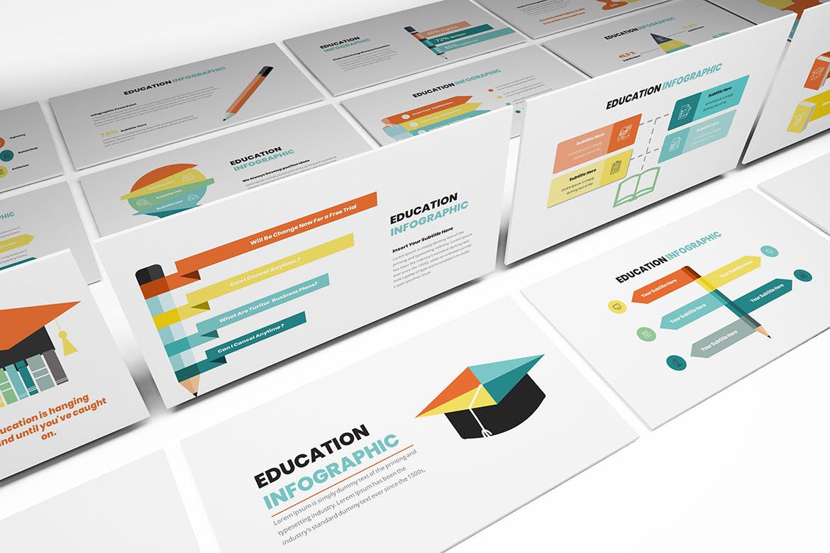 教育主题信息图表设计素材库精选Keynote模板模板 Education Infographic Keynote Template插图(2)