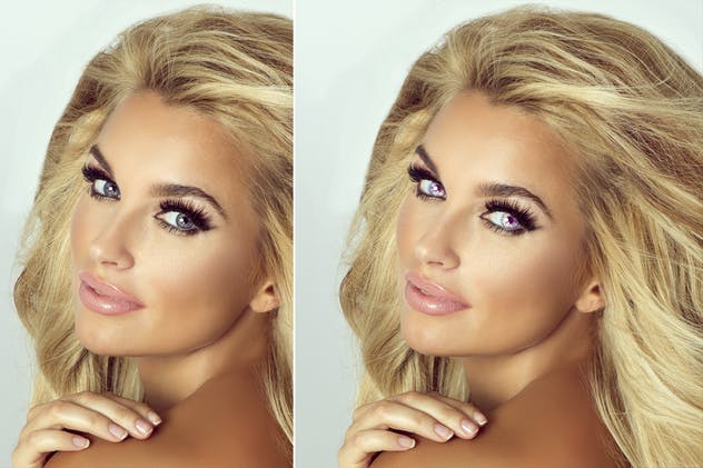 人物照片美瞳特效PS动作 Eyes Photoshop Action插图(7)