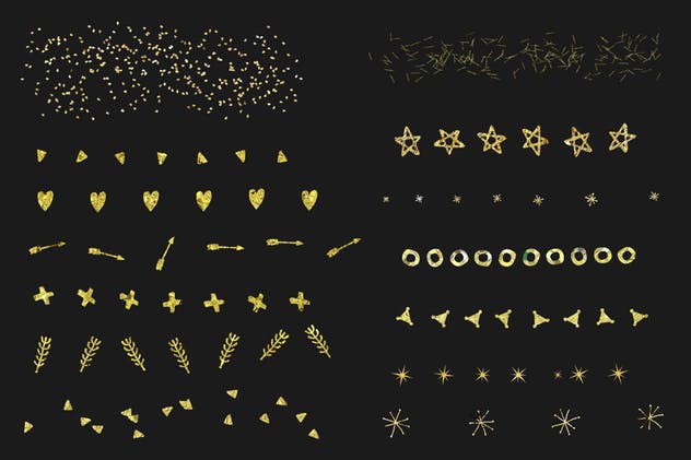 金漆闪闪图层样式、PS笔刷&纹理合集(2) Golden Era for Adobe Photoshop插图(8)