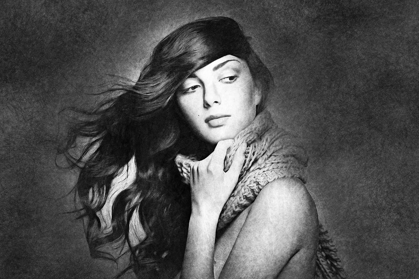 逼真铅笔素描效果一键生成PS动作 Dark Sketch CS4+ Photoshop Action插图(6)